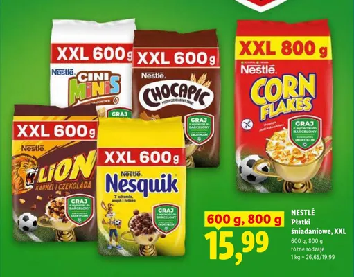Płatki śniadaniowe Nestlé Chocapic XXL promocja w Lidl