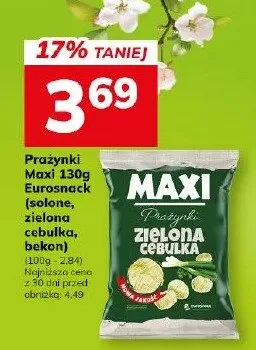 Prażynki Maxi cebula 130g Eurosnack (solone, zielona cebulka, gyros) promocja w Hitpol