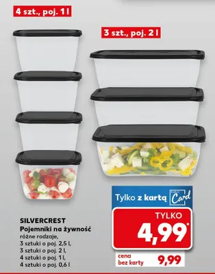 Pojemniki na żywność różne rodzaje 3 sztuki  promocja w Kaufland