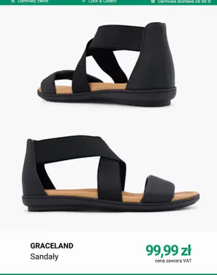 Sandały Graceland promocja w Deichmann