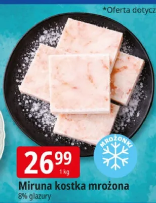 Miruna kostka mrożona 8% glazury promocja w Leclerc