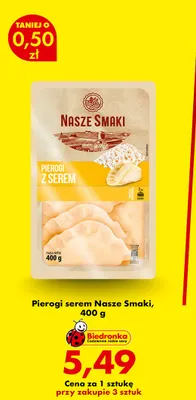 Pierogi z serem Nasze Smaki promocja w Biedronka