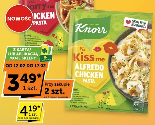 Danie Fix Knorr Kiss me Alfredo Chicken Pasta promocja w Euro Sklep