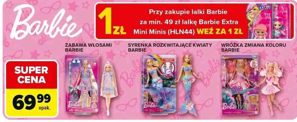 Wróżka zmiana koloru Barbie promocja w Carrefour