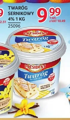 Twaróg sernikowy Président 4% promocja w Selgros