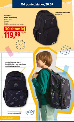 Plecak młodzieżowy Coolpack promocja w Lidl