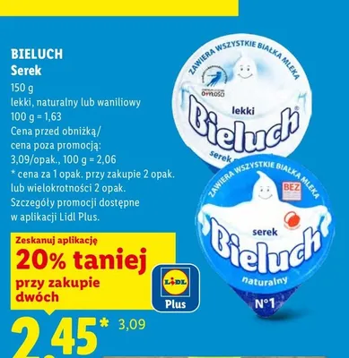 Serek Bieluch waniliowy promocja w Lidl