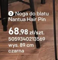 Noga do blatu Nantua Hair Pin wys. 89cm czarna promocja w Castorama
