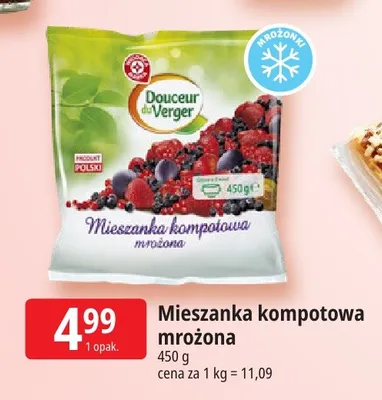 Mieszanka kompotowa mrożona Douceur du Verger promocja w Leclerc