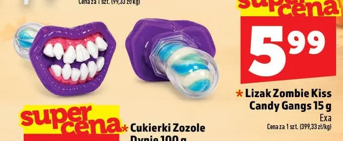Lizak Zombie Kiss Candy Gangs Exa promocja w TOPAZ