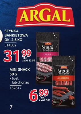 Mini snack chorizo Argal promocja w Selgros