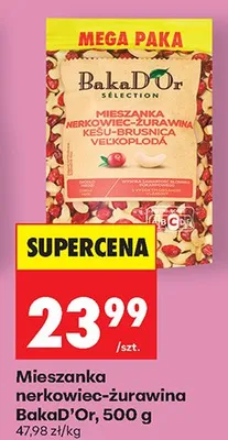 Mieszanka nerkowiec-żurawina kesju-brusznica wielkopłoda promocja w Biedronka