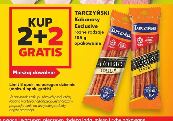 Kabanosy Exclusive serowe Tarczyński promocja w Kaufland