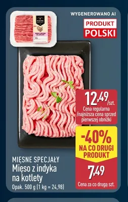 Mięso z indyka na kotlety Mięsne Specjały promocja w Aldi
