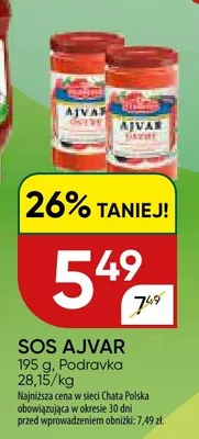 Sos Ajvar promocja w Chata Polska