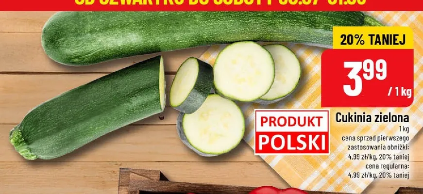 Cukinia zielona polska promocja w POLOmarket