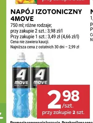 Napój izotoniczny 4MOVE promocja w Stokrotka