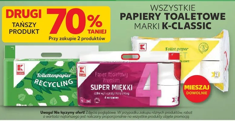 Papiery toaletowe K-Classic promocja w Kaufland