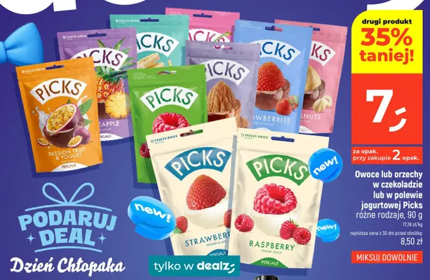 Owoce w polewie jogurtowej truskawki Picks promocja w Dealz