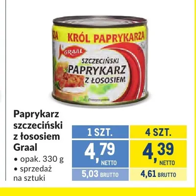 Paprykarz szczeciński z łososiem Graal promocja w Makro