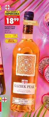Wino białe Kazbek Peak White promocja w Biedronka