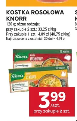 Kostka rosołowa drobiowa Knorr promocja w Stokrotka
