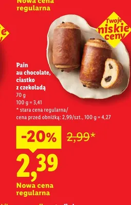 Pain au chocolate ciastko z czekoladą promocja w Lidl
