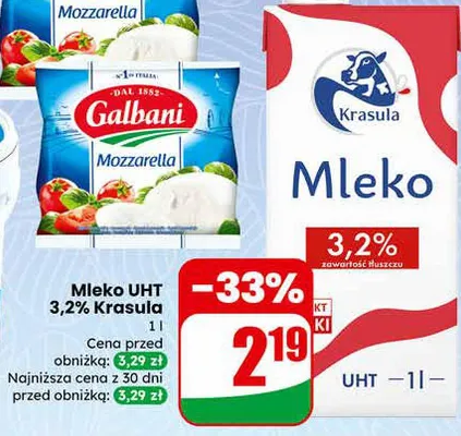 Mleko UHT 3,2% promocja w Dino