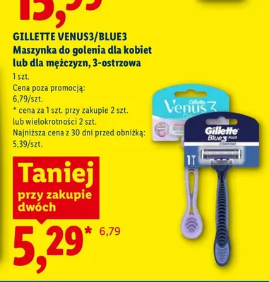 Maszynka do golenia Gillette Venus 3 promocja w Lidl