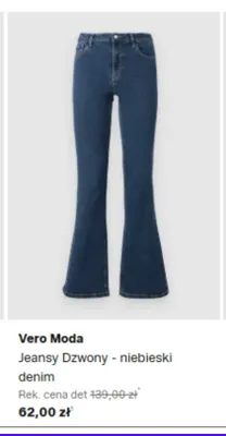 Jeansy Dzwony niebieski denim Vero Moda promocja w Lounge by Zalando