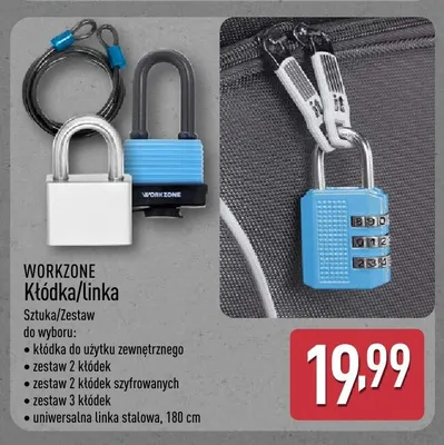 Uniwersalna linka stalowa WORKZONE promocja w Aldi