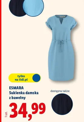 Sukienka damska z bawełny promocja w Lidl