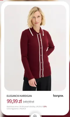Elegancki kardigan Bonprix promocja w bonprix