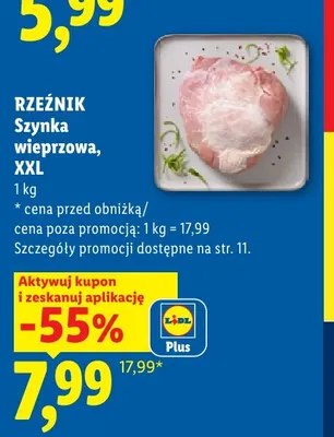 Szynka wieprzowa Rzeźnik XXL promocja w Lidl