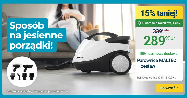 Parownica Maltec zestaw promocja w ERLI