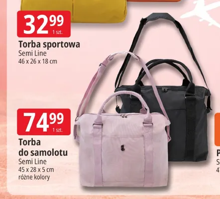 Torba do samolotu Semi Line promocja w Leclerc