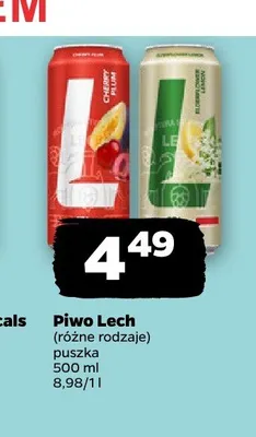 Piwo bezalkoholowe Lech Free Elderflower Lemon promocja w Netto