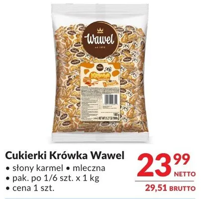 Cukierki Krówka Wawel słony karmel mleczna promocja w Makro