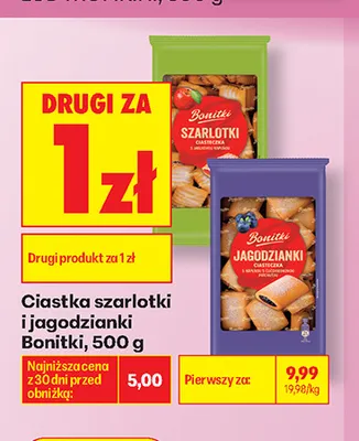 Ciastka jagodzianki Bonitki promocja w Biedronka