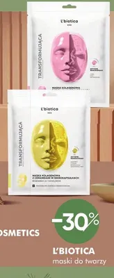 Maski do twarzy L'biotica promocja w Super-Pharm