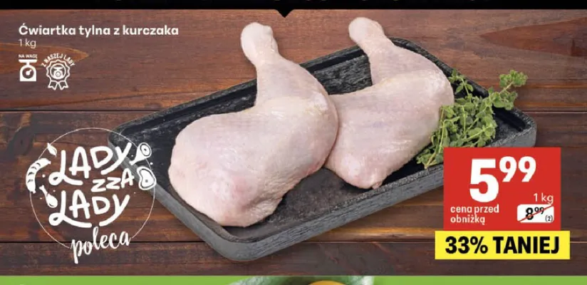 Ćwiartka tylna z kurczaka promocja w Delikatesy Centrum