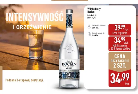 Wódka Biały Bocian promocja w Aldi