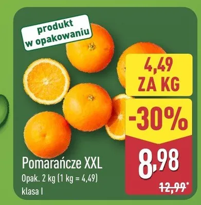 Pomarańcze XXL promocja w Aldi