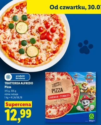 Pizza Cheese-Tomato Trattoria Alfredo promocja w Lidl