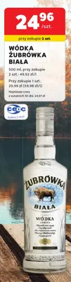 Wódka Żubrówka Biała promocja w Stokrotka