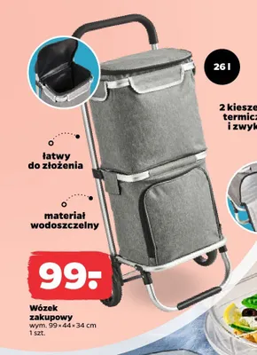 Wózek zakupowy wym. 99x44x34cm promocja w Netto