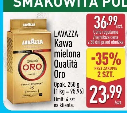 Kawa mielona Qualita Oro promocja w Aldi