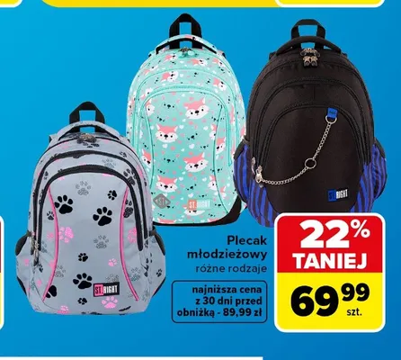 Plecak młodzieżowy St.Right promocja w Carrefour