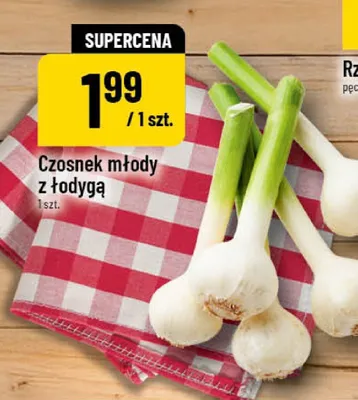 Czosnek młody z łodygą promocja w POLOmarket
