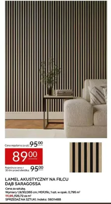 Lamel akustyczny na filcu Dąb Saragossa promocja w Abra Meble